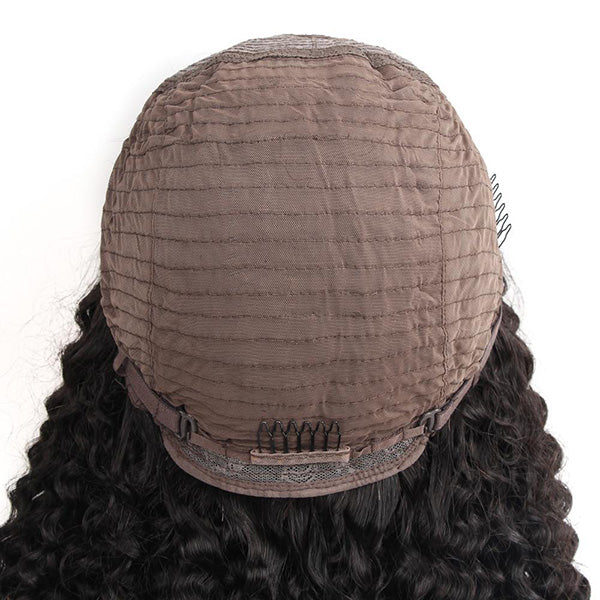 VSHOW HAIR Premium 9A Kinky Curly Human Hair U Part Wigs Natural Black - Image 6