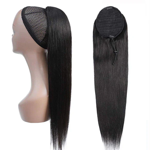 Drawstring Ponytail Hair Extensions Cheap Human Hair Ponytail With Clips In All Style Hair Pieces - Image 2