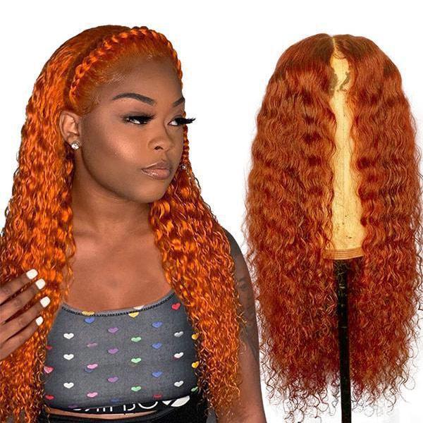 VSHOW Ginger Lace Front Human hair Wig Colored Kinky Curly Hair Wigs Hot on Tiktok - Image 4