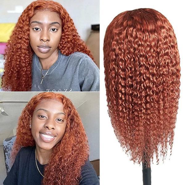 VSHOW Ginger Lace Front Human hair Wig Colored Kinky Curly Hair Wigs Hot on Tiktok - Image 5