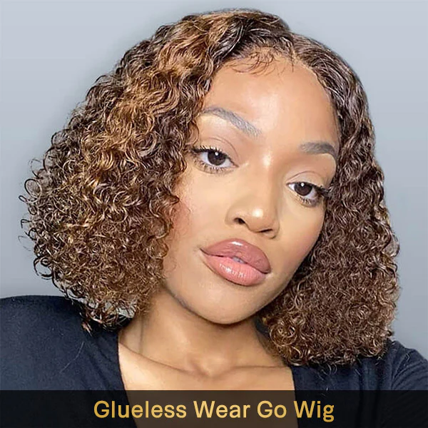 Glueless Wear Go Wigs 4/27 Highlight Water Wave Pre-Cut HD Lace Wig Bob Style - Image 5