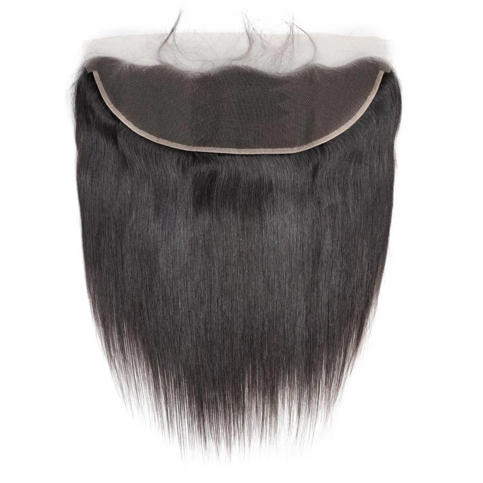 VSHOW HAIR 100% Virgin Human Hair Straight 13x4 Lace Frontal Natural Black - Image 3