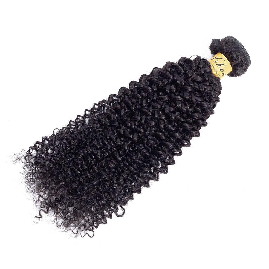 VSHOW HAIR Premium 9A Indian Human Virgin Hair Kinky Curly Natural Black 4 Bundles Deal - Image 3