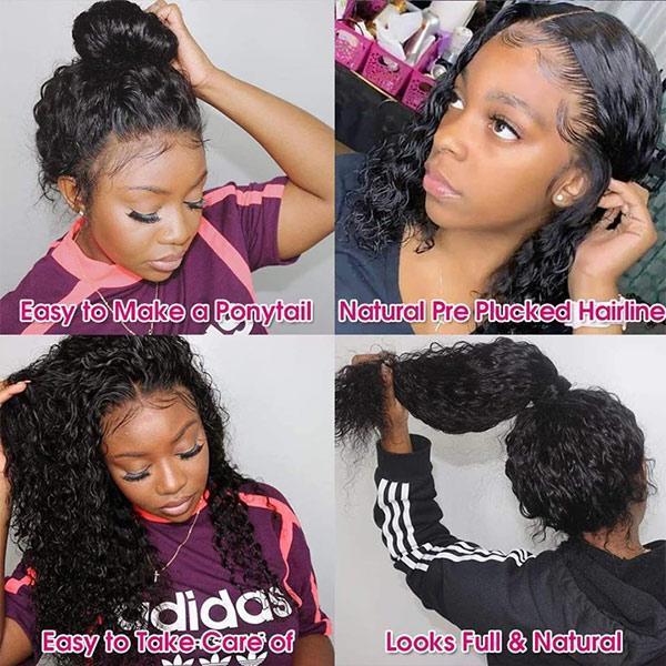 VSHOW Bleached Knots 13x4 HD Lace Wigs Deep Wave 250% Density Full Wigs For Women - Image 5