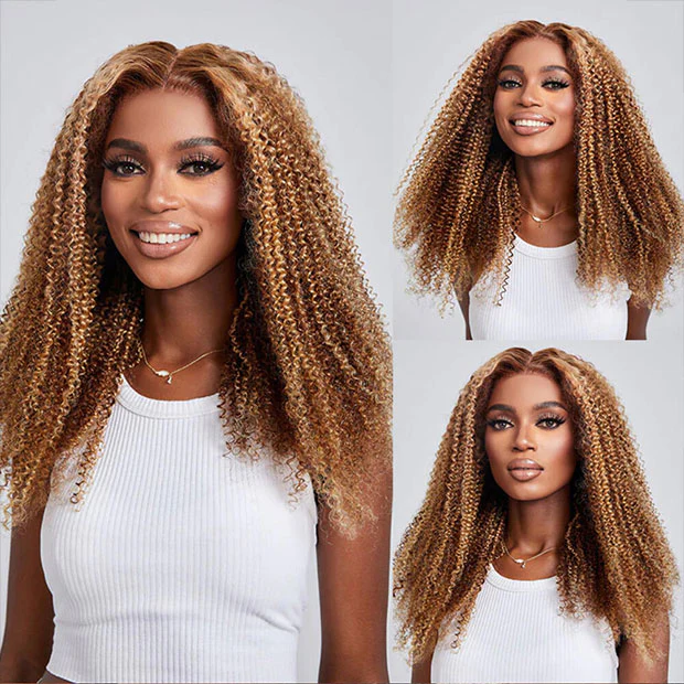 Vshow Kinky Curly 360 Glueless Wigs With Invisi Drawstring Curly Human Hair Wigs - Image 4