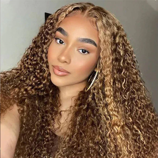 VSHOW Highlight Color Hair Water Wave Wear Go Wigs Glueless 4x6 HD Lace Wigs 180% Density - Image 3