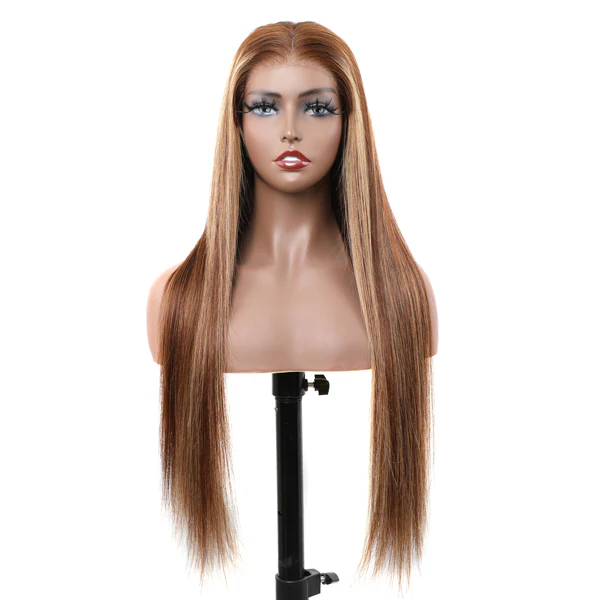 VSHOW Straight Hair Highlight Wig Wear Go Wigs Glueless 4x6 HD Lace Wigs 180% Density - Image 5