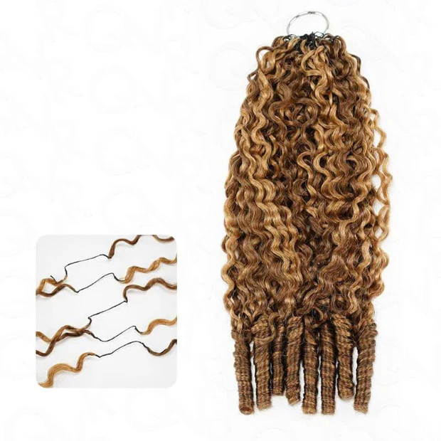 Knotless Highlight Burmese Curly Crochet Braid Human Hair For Miracle Knots Feather Soft for Easy Install - Image 3