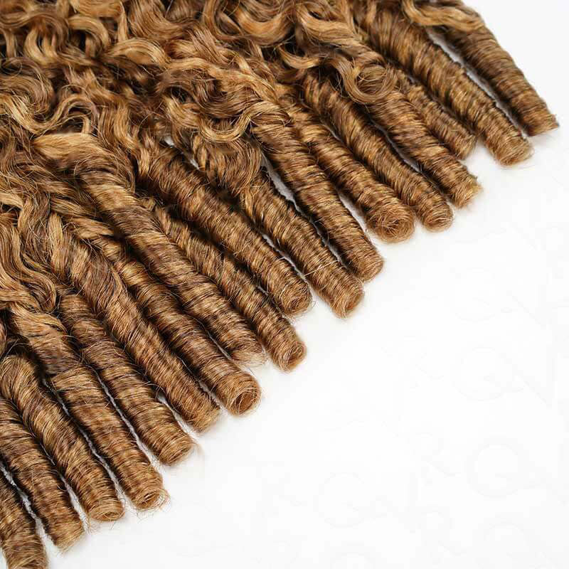 Knotless Highlight Burmese Curly Crochet Braid Human Hair For Miracle Knots Feather Soft for Easy Install - Image 4