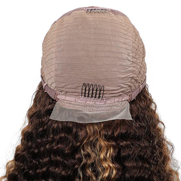 VSHOW HAIR Ombre Honey Blonde Highlight Lace Front Deep Wave Human Hair Wigs - Image 7