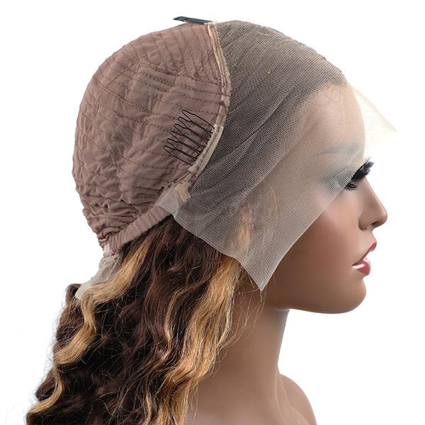 VSHOW Blonde Highlights On Brown Hair Loose Deep Wave Colored Lace Front Wigs Highlights Hair Color - Image 4