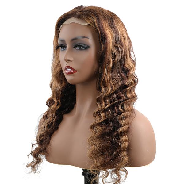 VSHOW Blonde Highlights On Brown Hair Loose Deep Wave Colored Lace Front Wigs Highlights Hair Color - Image 5