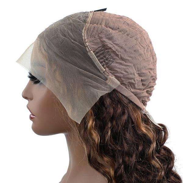 VSHOW Blonde Highlights On Brown Hair Loose Deep Wave Colored Lace Front Wigs Highlights Hair Color - Image 6