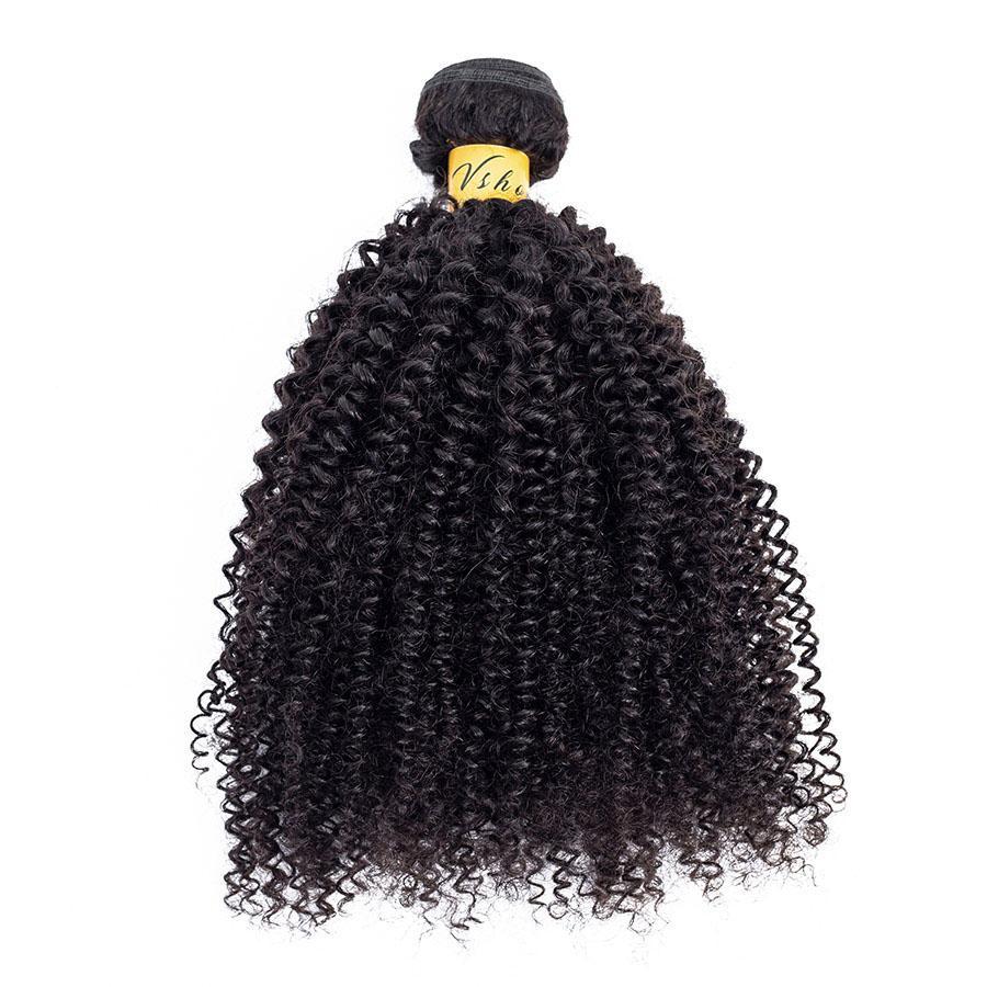 VSHOW HAIR Premium 9A Indian Virgin Human Hair Afro Curly 3 or 4 Bundles with Closure Popular Sizes - Image 7