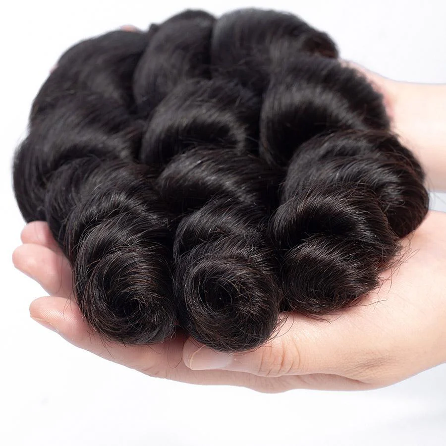 VSHOW HAIR Premium 9A Indian Virgin Human Hair Loose Wave 3 or 4 Bundles with Closure Popular Sizes - Image 5