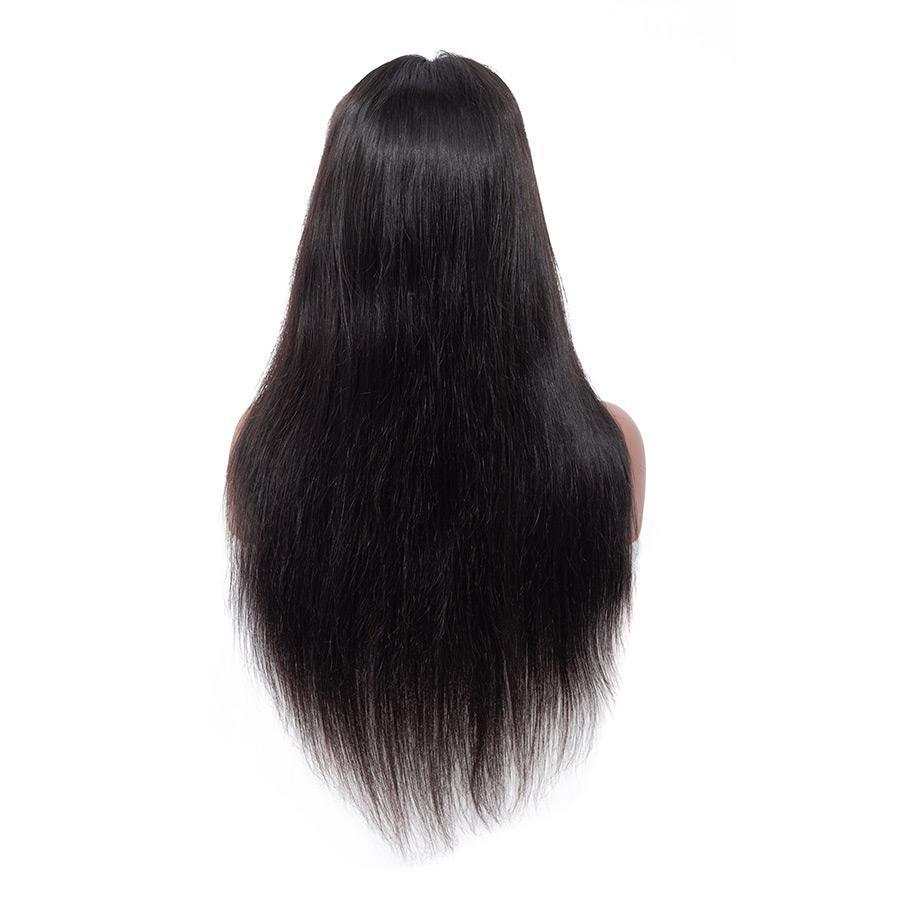 VSHOW Transparent Lace Front Wigs Indian Straight Human Hair Natural Black - Image 5