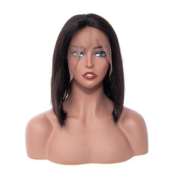 VSHOW Bob Straight Human Hair Lace Front Wigs Natural Black Short Wigs That Look Real - Image 3