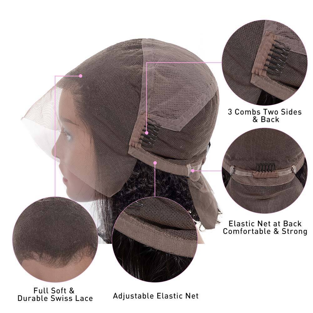 VSHOW Full Lace Wig Kinky Curly Human Hair Wigs Pre Plucked Curly Wigs for Women - Image 8