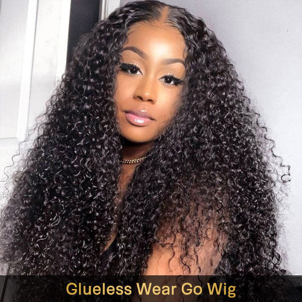 VSHOW Glueless HD Lace Wigs Wear Go Wig Kinky Curly Human Hair 180% Density 10x6 Lace Front Wigs With Bleached Knots - Image 3