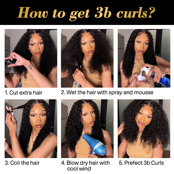 VSHOW Glueless HD Lace Wigs Wear Go Wig Kinky Curly Human Hair 180% Density 10x6 Lace Front Wigs With Bleached Knots - Image 5
