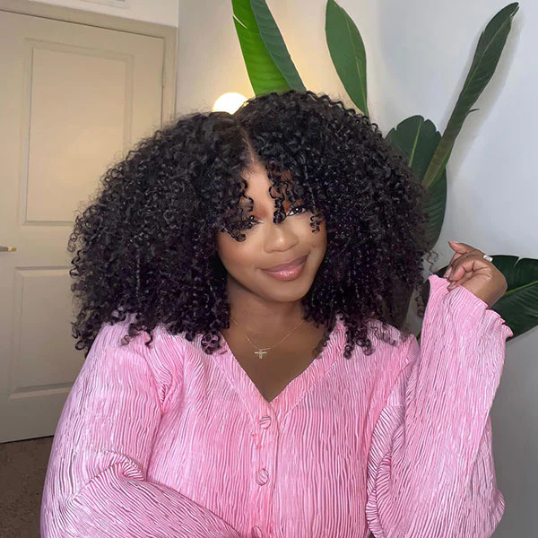 VSHOW Curly Hair Invisible Swiss HD Lace Kinky Curly HD Undetectable Transparent Lace Frontal Wigs - Image 4