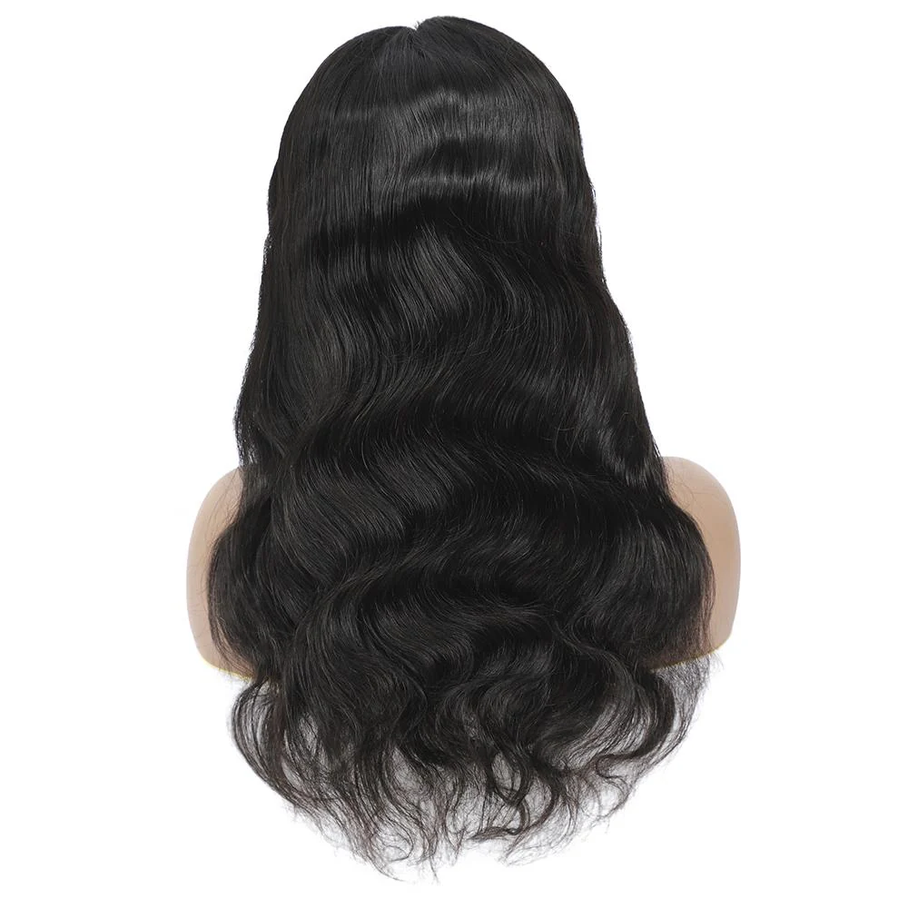 VSHOW Body Wave Lace Part Wig Deep Middle Part 4 Inch Natural Black - Image 6