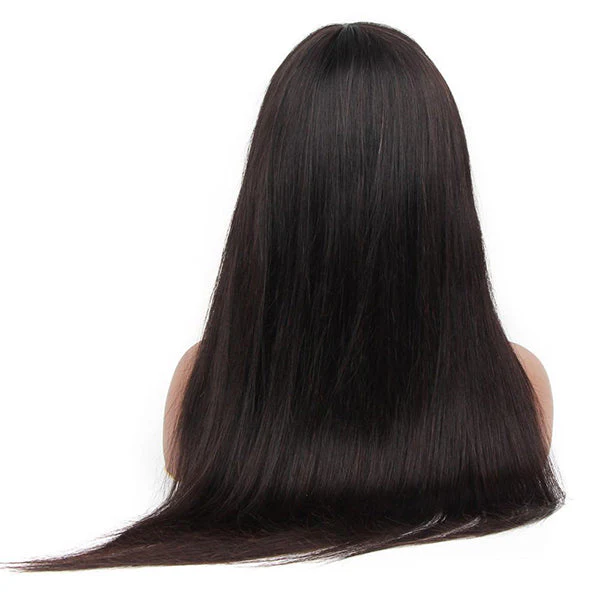 VSHOW Human Hair Wigs Straight Human Hair None Lace Wigs with Bangs - Image 5