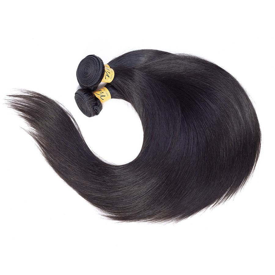 VSHOW HAIR Premium 9A Peruvian Human Virgin Hair Straight Natural Black 4 Bundles Deal - Image 6
