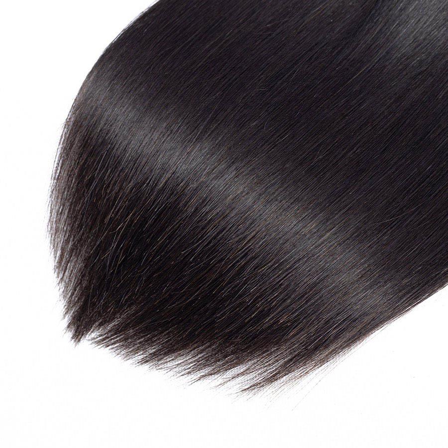 VSHOW HAIR Premium 9A Peruvian Human Virgin Hair Straight Natural Black 4 Bundles Deal - Image 7