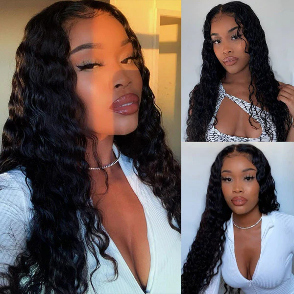 VSHOW Human Hair Wigs 5x5 Closure Wig Frontal Wig Loose Deep Wave Wig 5X5 Lace Closure Wig - Image 4