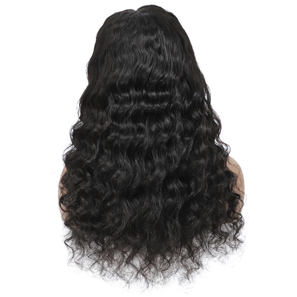 VSHOW HAIR Premium Loose Deep Wave Lace Part Wig Deep Middle Part 4 Inch Natural Black - Image 3