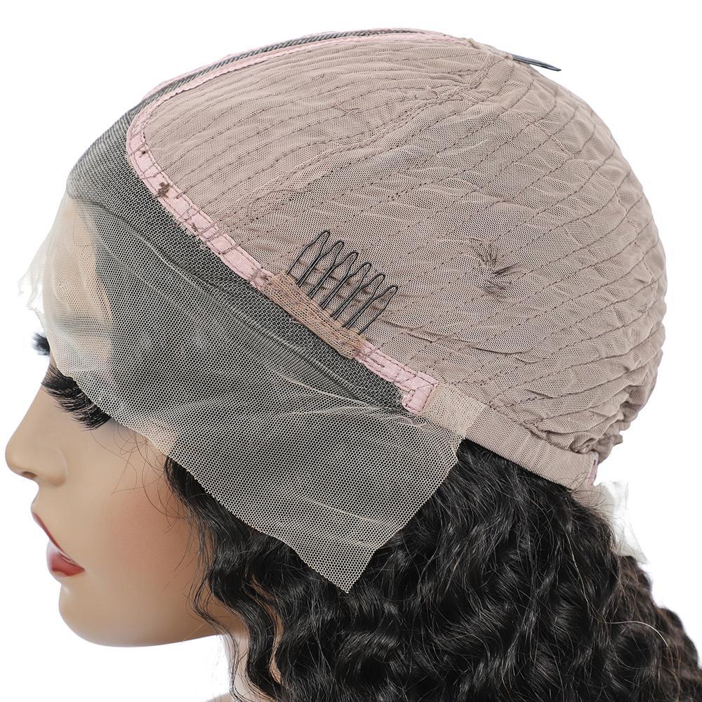 VSHOW HAIR Premium Loose Deep Wave Lace Part Wig Deep Middle Part 4 Inch Natural Black - Image 4