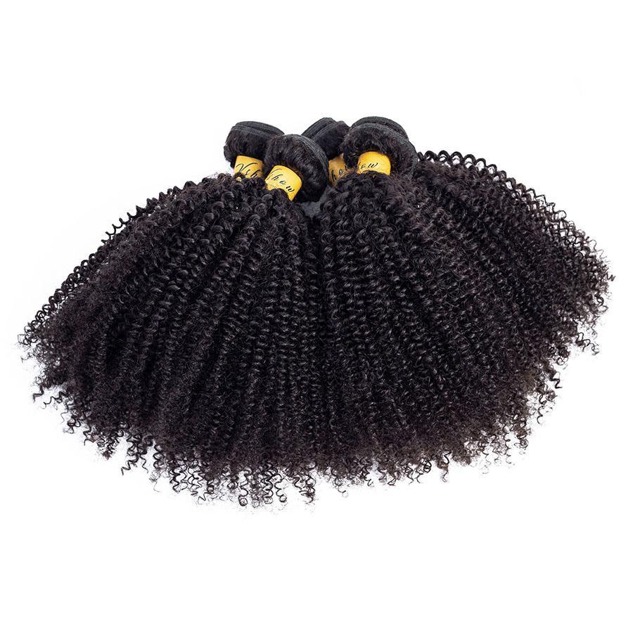 VSHOW HAIR Premium 9A Malaysian Virgin Human Hair Afro Curly 3 or 4 Bundles with Closure Popular Sizes - Image 10