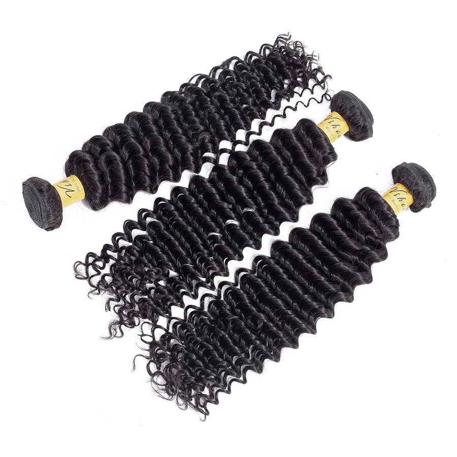 VSHOW HAIR Premium 9A Malaysian Virgin Human Hair Deep Wave 3 or 4 Bundles with Closure Popular Sizes - Image 5