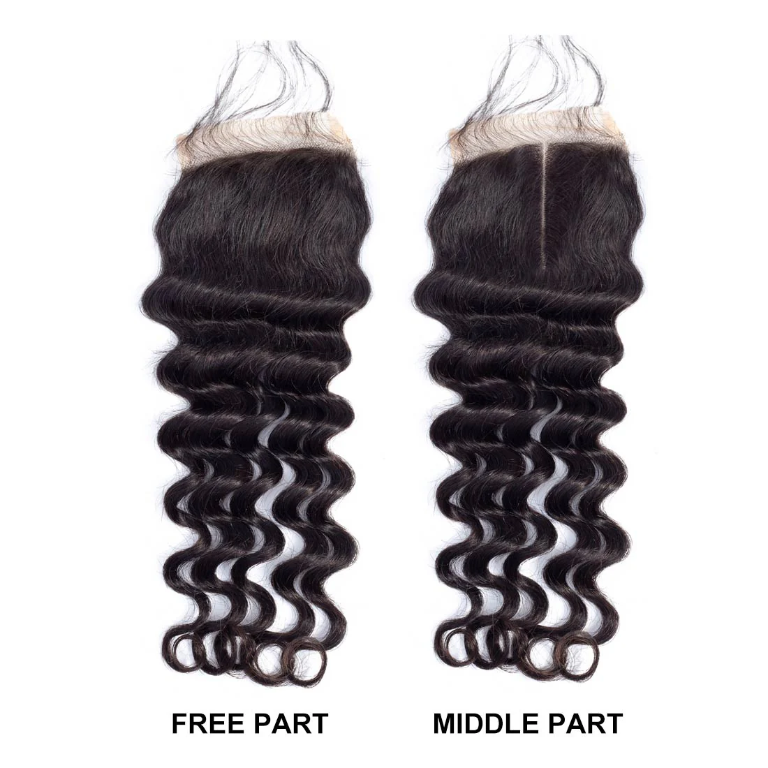 VSHOW HAIR Premium 9A Malaysian Human Virgin Hair Loose Deep Wave 4 Bundles with Pre Plucked Closure Deal Natural Black - Image 3