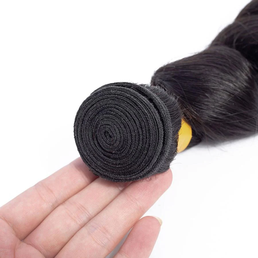 VSHOW HAIR Premium 9A Malaysian Human Virgin Hair Loose Wave Natural Black 3 Bundles Deal - Image 8