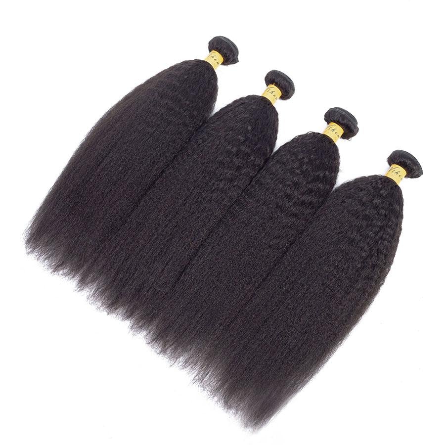 VSHOW HAIR Premium 9A Malaysian Human Virgin Hair YaKi Natural Black 4 Bundles Deal - Image 2