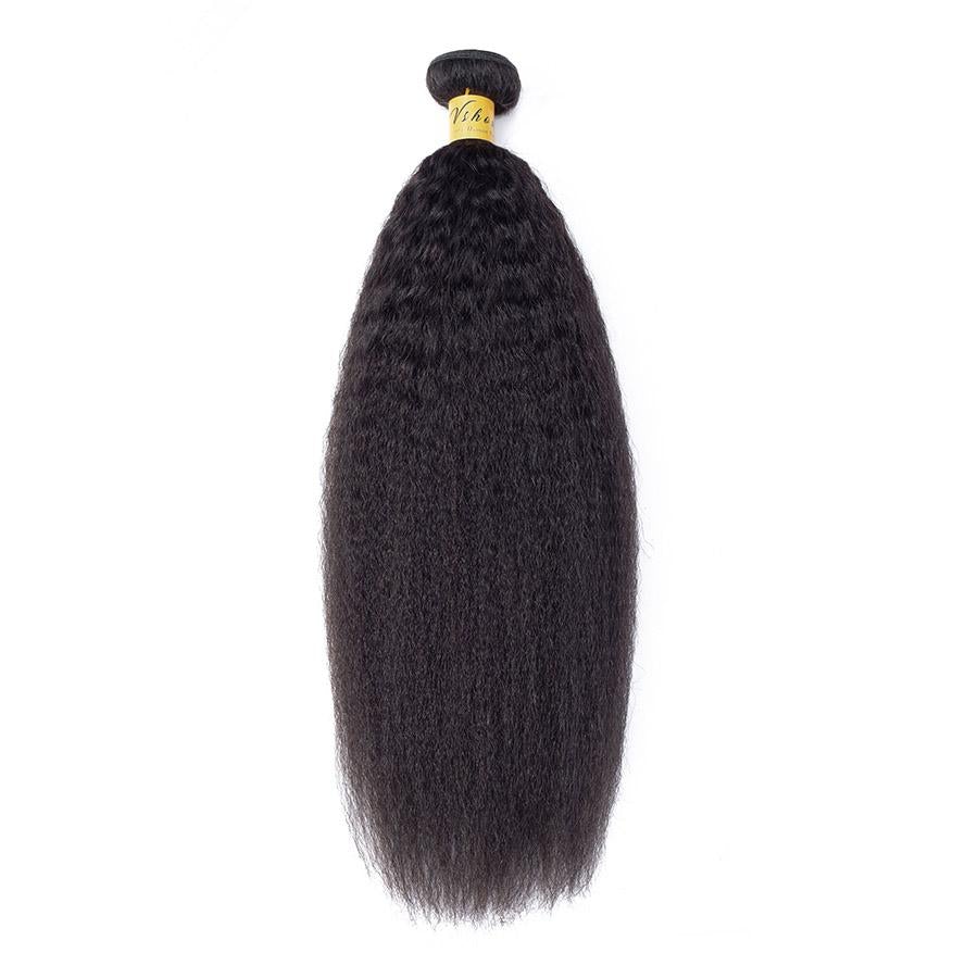 VSHOW HAIR Premium 9A Mongolian Human Virgin Hair YaKi Natural Black 3 Bundles Deal - Image 3