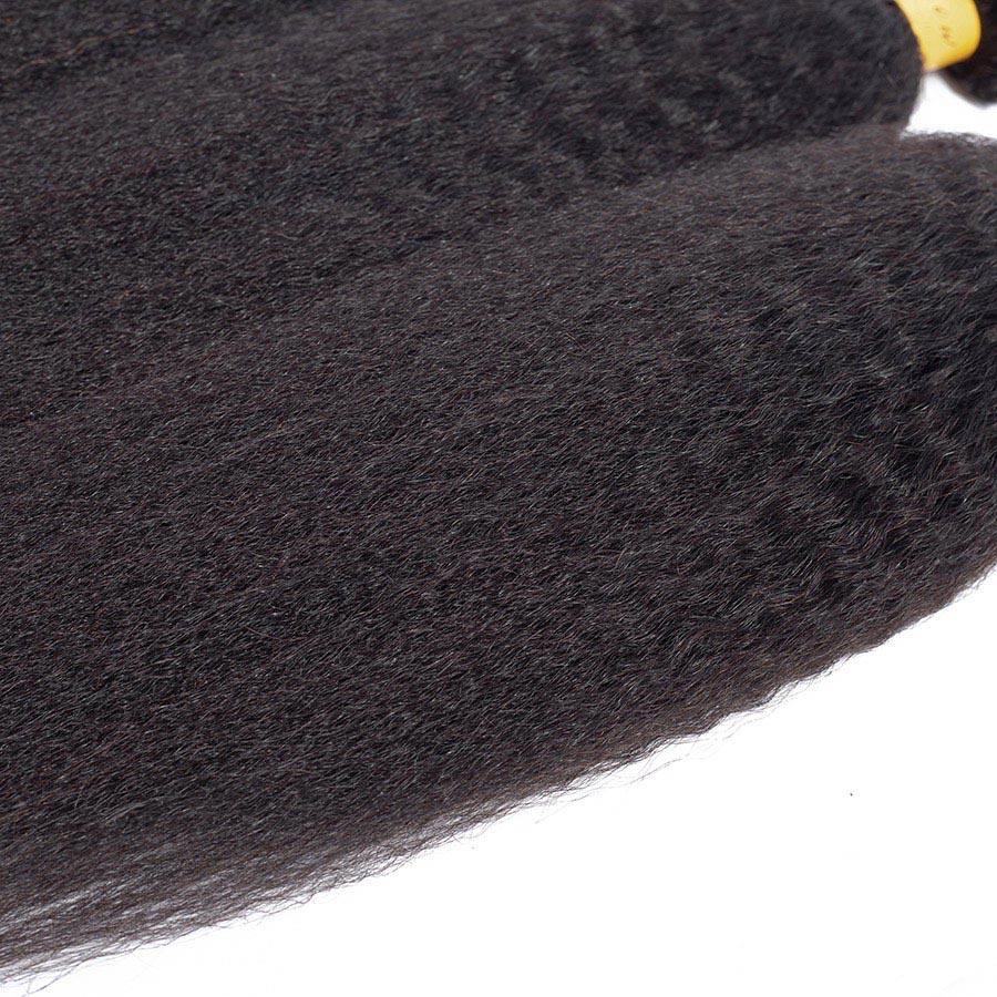 VSHOW HAIR Premium 9A Mongolian Human Virgin Hair YaKi Natural Black 4 Bundles Deal - Image 9