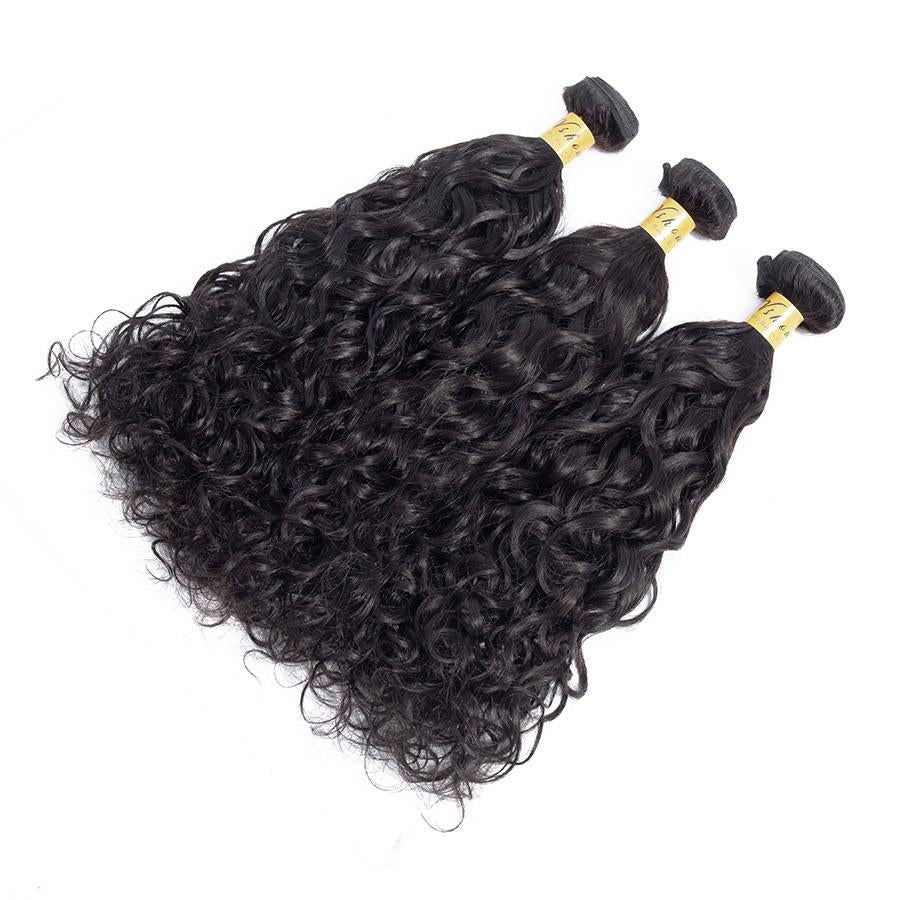 VSHOW HAIR Premium 9A Peruvian Human Virgin Hair Natural Wave 3 Bundles with Pre Plucked Closure Deal Natural Black - Image 5