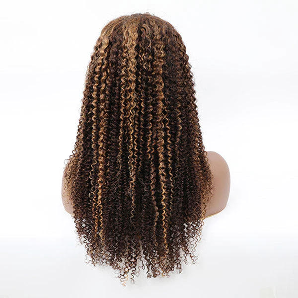VSHOW HAIR Highlight Ombre High Density Kinky Curly Lace Front Human Hair Wigs Pre-Plucked Remy Lace Wig With Baby Hair - Image 6