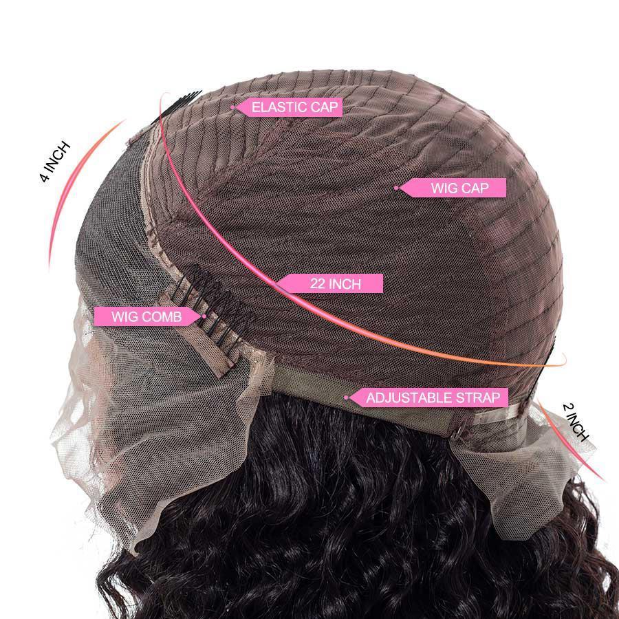 VSHOW HAIR Premium 9A Transparent Lace Front Wigs Deep Wave Human Hair Natural Black - Image 7