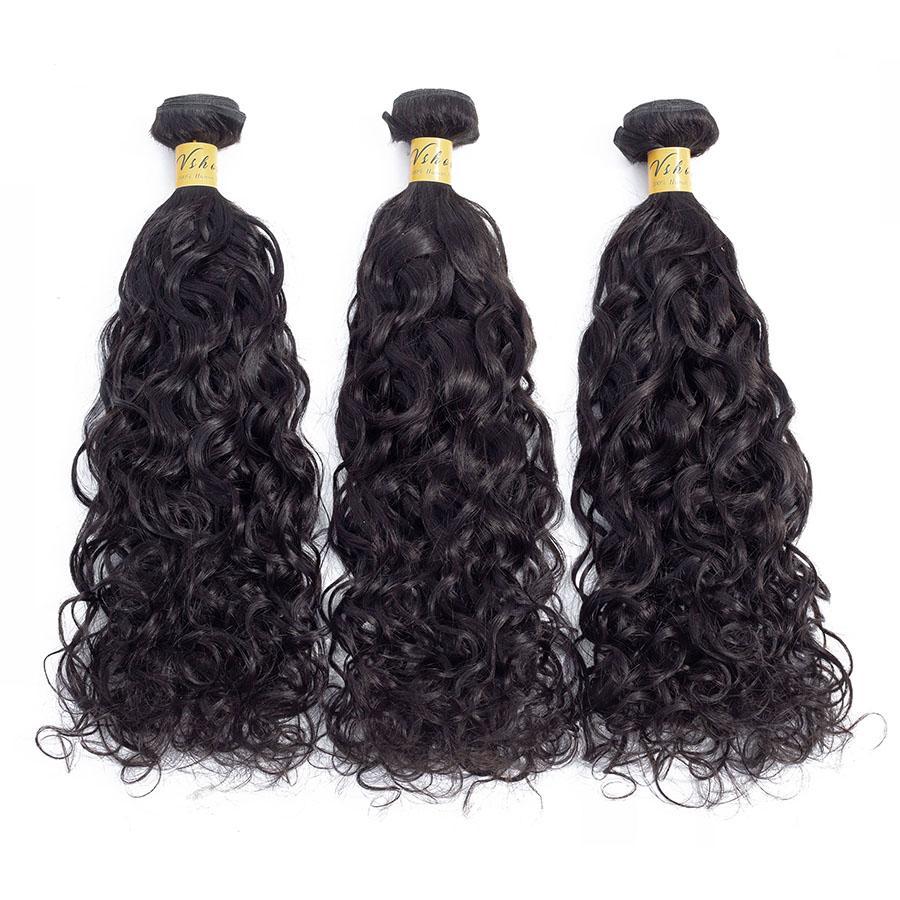 VSHOW HAIR Premium 9A Virgin Human Hair Sample Natural Wave 1 or 2 Bundles Natural Black - Image 4