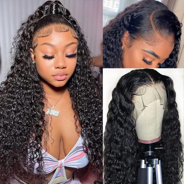 VSHOW Water Wave Hair Curly 13x4/13x6 Lace Front Wigs Human Hair Wet And Wavy Wigs - Image 5