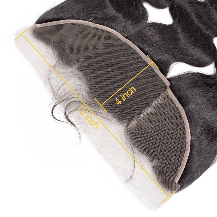 VSHOW HAIR Premium 9A Peruvian Human Virgin Hair Body Wave 3 Bundles with Pre Plucked 13x4 Frontal Natural Black - Image 10