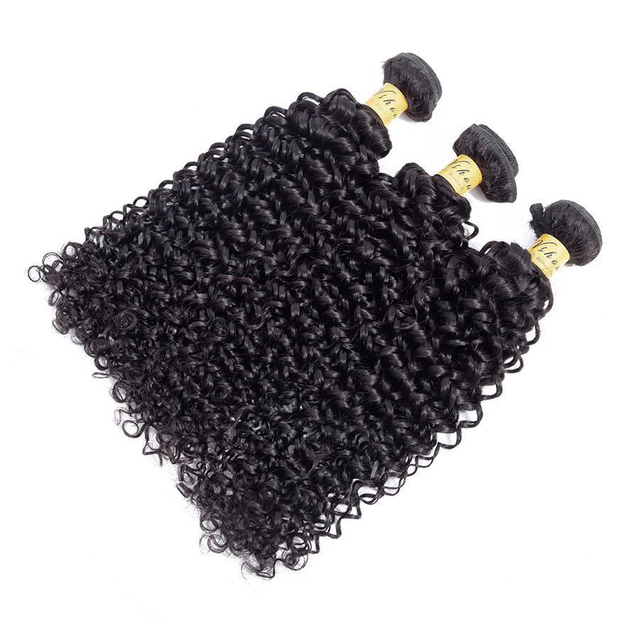 VSHOW HAIR Premium 9A Peruvian Human Virgin Hair Water Wave 3 Bundles with Pre Plucked Closure Deal Natural Black - Image 8