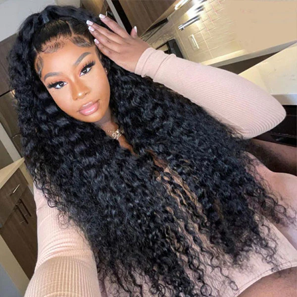 VSHOW Undetectable Invisible Swiss HD Lace Water Wave Hair 13x4 13x6 Frontal Wigs - Image 4