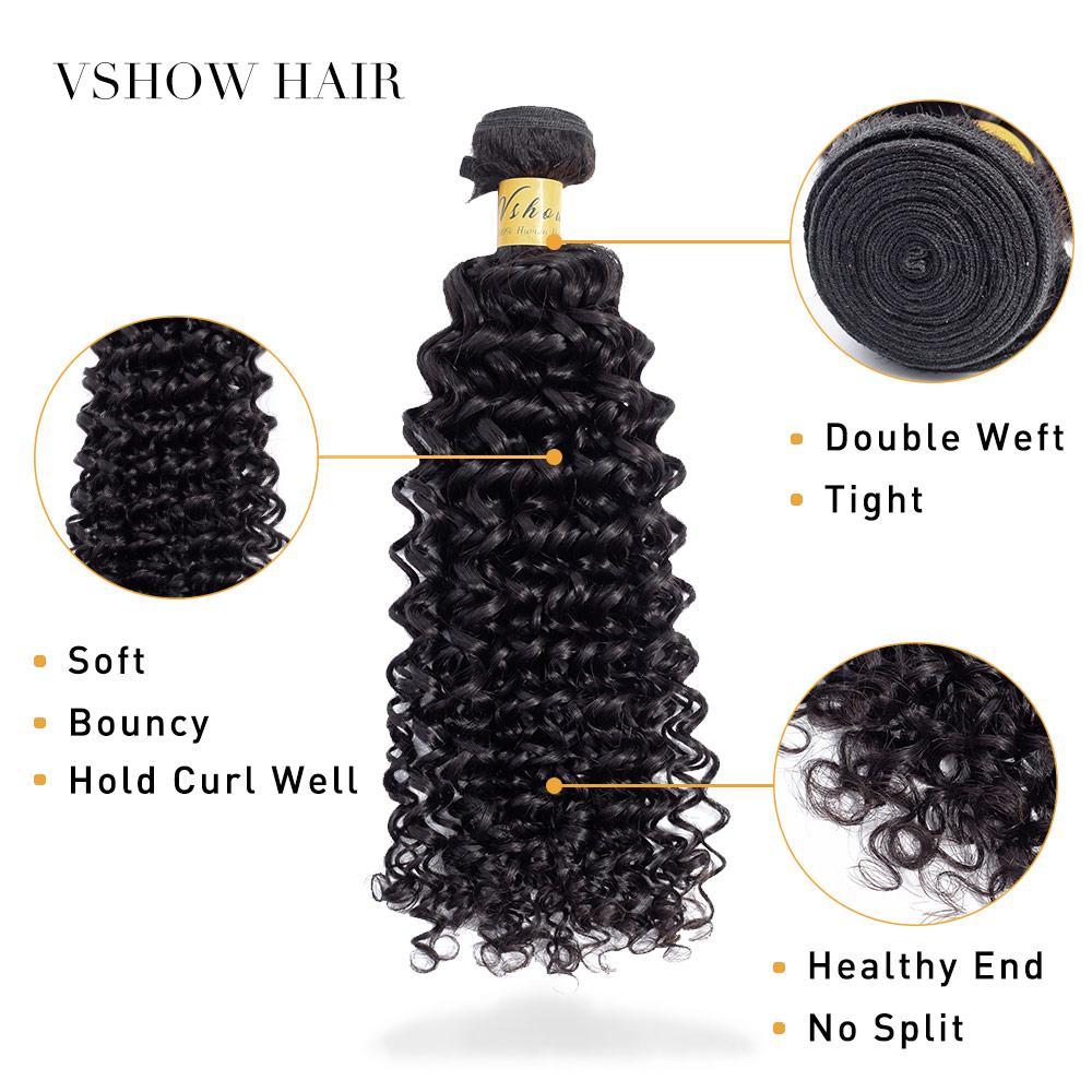 VSHOW HAIR Premium 9A Mongolian Virgin Human Hair Water Wave 3 or 4 Bundles with Closure Popular Sizes - Image 6