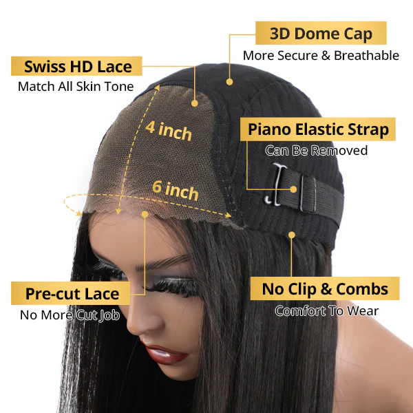 Sara Recommend Water Wave Bob Wig HD Lace Wear Go Wig Glueless Human hair Wigs 180% Density - Image 3