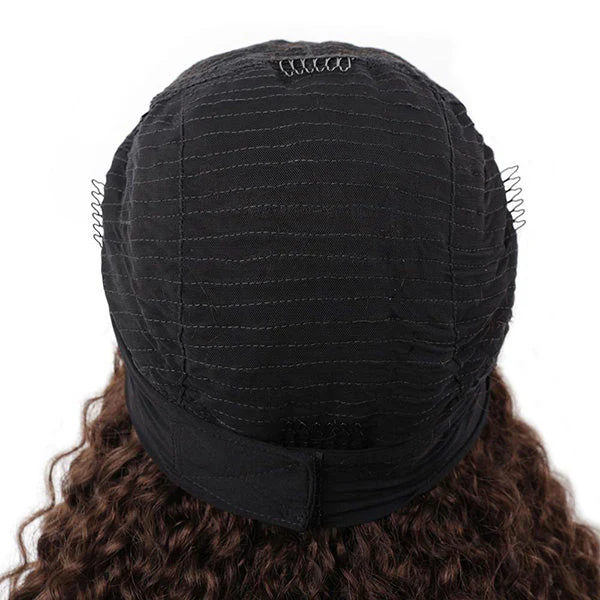 VSHOW HAIR Premium #2 Dark Brown Water Wave Hair Headband Wigs 180% Density Glueless None Lace Wig - Image 8